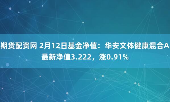 期货配资网 2月12日基金净值：华安文体健康混合A最新净值3.222，涨0.91%