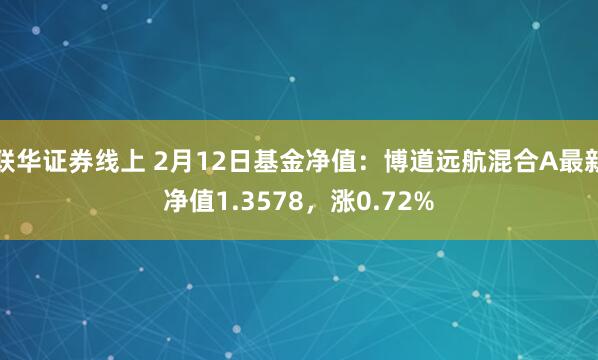 联华证券线上 2月12日基金净值：博道远航混合A最新净值1.3578，涨0.72%