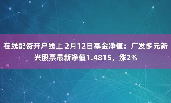 在线配资开户线上 2月12日基金净值：广发多元新兴股票最新净值1.4815，涨2%