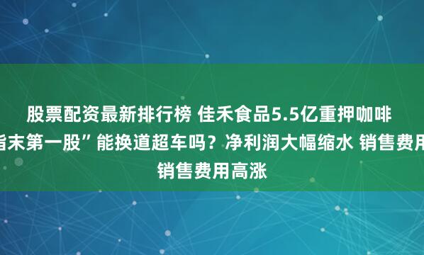 股票配资最新排行榜 佳禾食品5.5亿重押咖啡 “植脂末第一股”能换道超车吗？净利润大幅缩水 销售费用高涨
